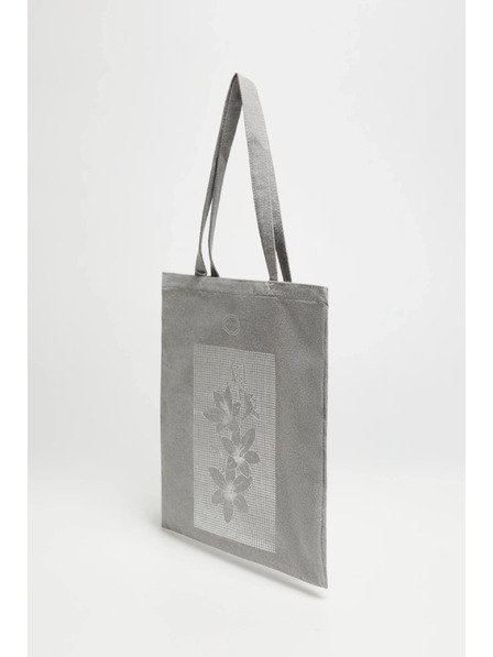 Moodo Sivá nákupná taška s potlačou Moodo