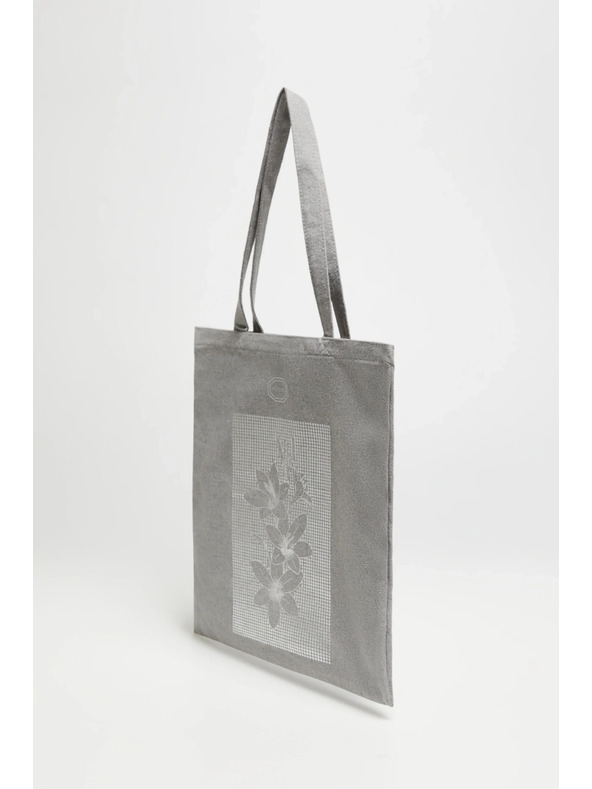 Moodo Sivá nákupná taška s potlačou Moodo