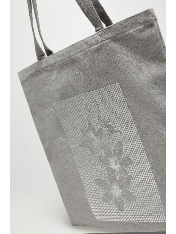 Moodo Sivá nákupná taška s potlačou Moodo