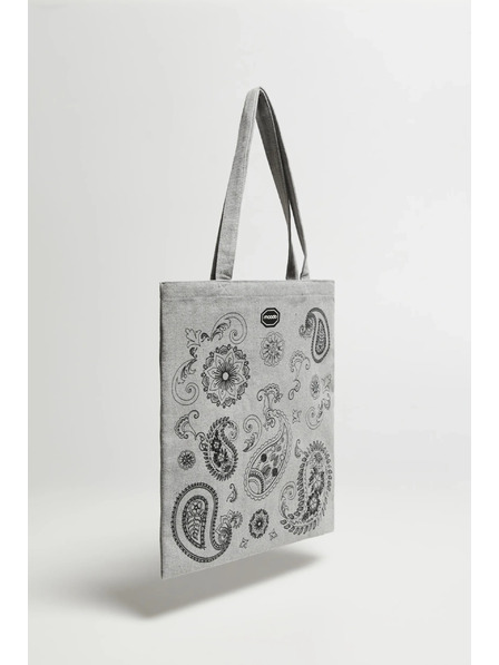 Moodo Sivá nákupná taška s potlačou Moodo