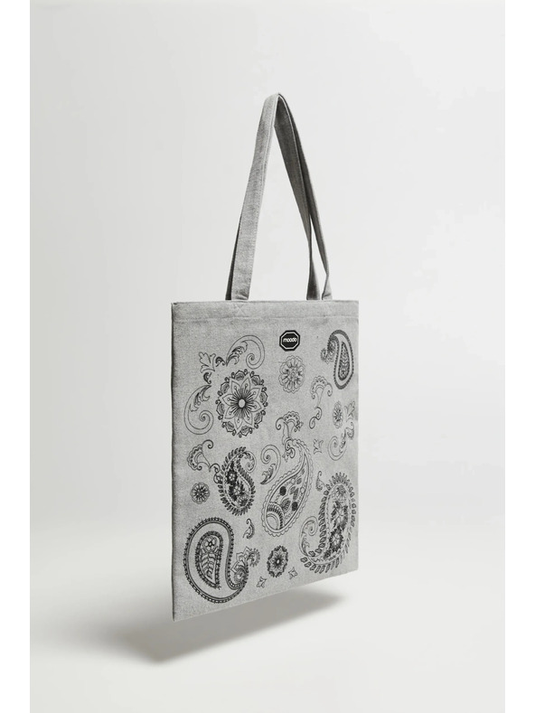 Moodo Sivá nákupná taška s potlačou Moodo