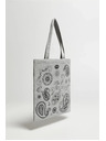 Moodo Sivá nákupná taška s potlačou Moodo