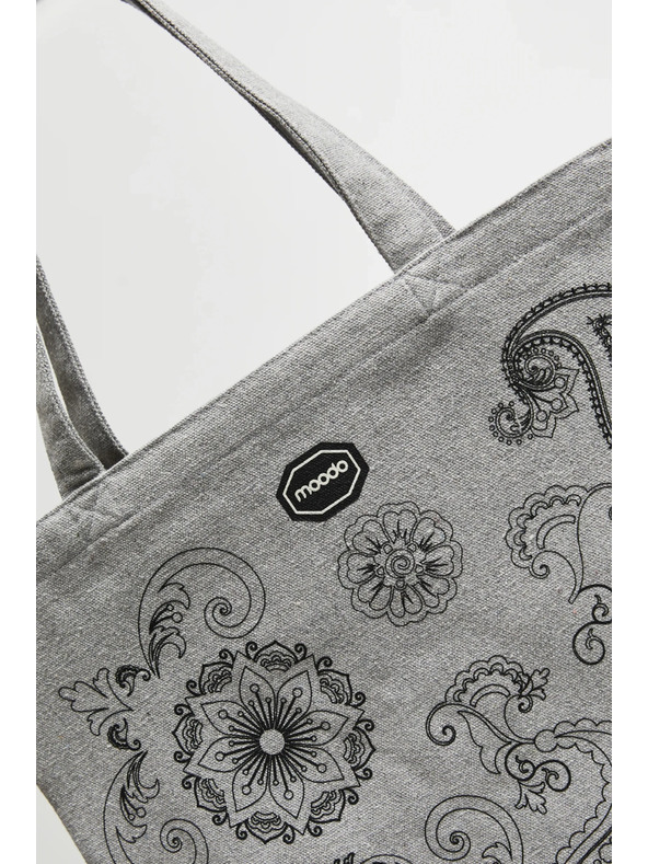 Moodo Sivá nákupná taška s potlačou Moodo