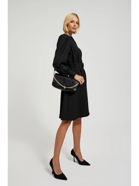 Moodo Elegantná čierna kabelka s reťazou Moodo