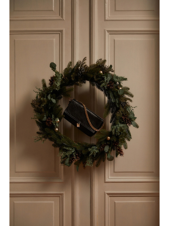 Moodo Elegantná čierna kabelka s reťazou Moodo