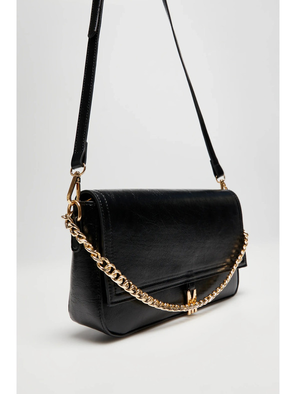 Moodo Elegantná čierna kabelka s reťazou Moodo