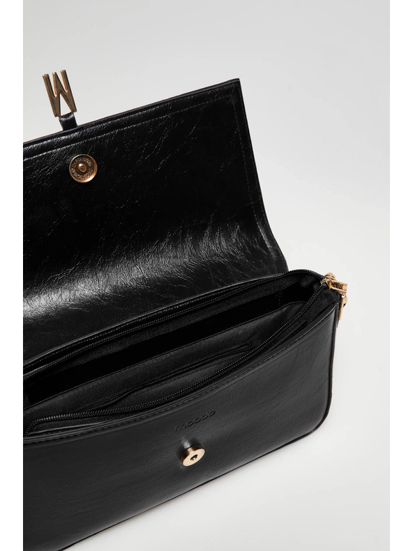 Moodo Elegantná čierna kabelka s reťazou Moodo