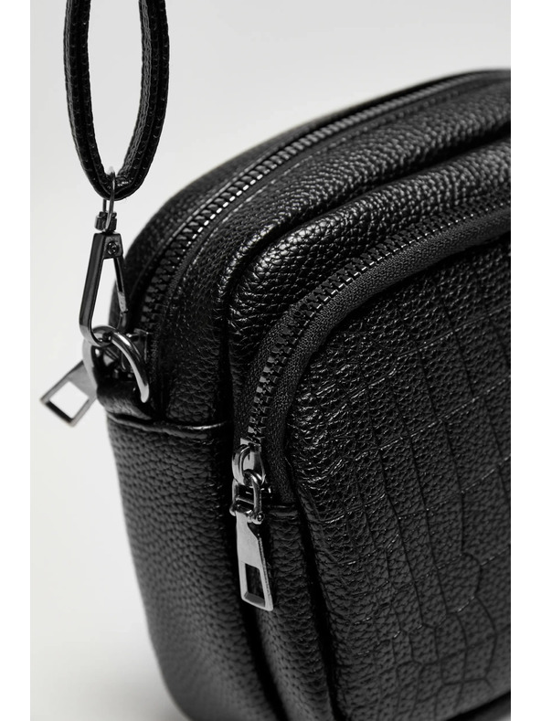 Moodo Malá čierna kabelka z ekokože Moodo