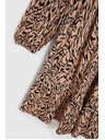 Moodo Hnedé šaty so zvieracím vzorom Moodo