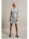 Moodo Hladké šaty po kolená sivé Moodo