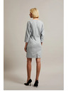 Moodo Hladké šaty po kolená sivé Moodo