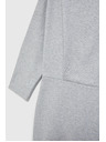 Moodo Hladké šaty po kolená sivé Moodo