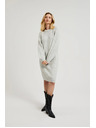 Moodo Sivé jednoduché pletené šaty Moodo
