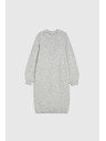 Moodo Sivé jednoduché pletené šaty Moodo