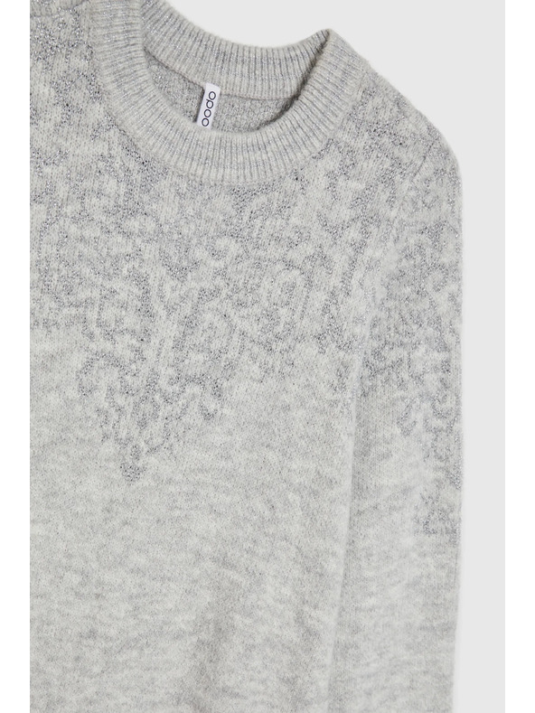 Moodo Sivé jednoduché pletené šaty Moodo