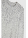 Moodo Sivé jednoduché pletené šaty Moodo