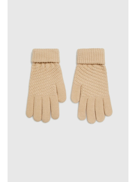 Moodo Pletené béžové rukavice Moodo