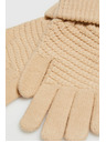Moodo Pletené béžové rukavice Moodo