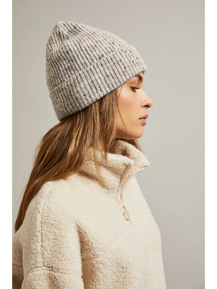 Moodo Rebrovaná čiapka béžová Moodo