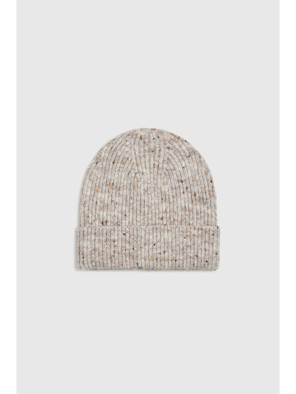 Moodo Rebrovaná čiapka béžová Moodo