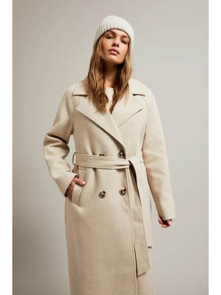 Moodo Teplá čiapka s prímesou vlny béžová Moodo