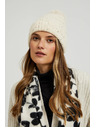 Moodo Teplá čiapka s brmbolcom béžová Moodo