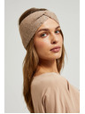 Moodo Čelenka zdobená flitrami béžová Moodo