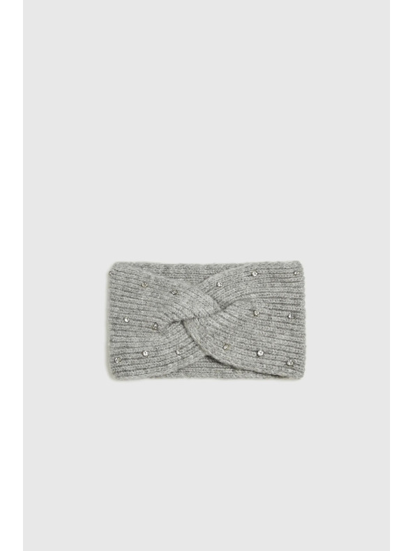 Moodo Teplá čelenka sivá Moodo