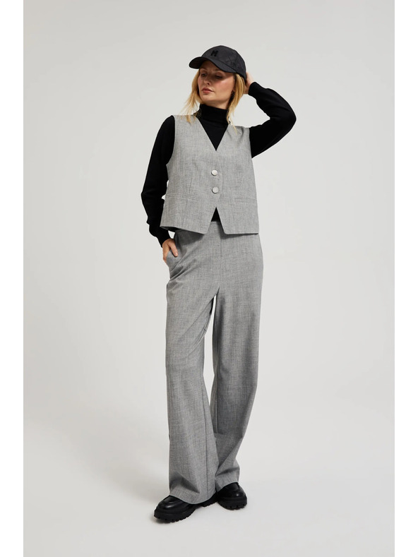 Moodo Elegantná vesta šedá Moodo