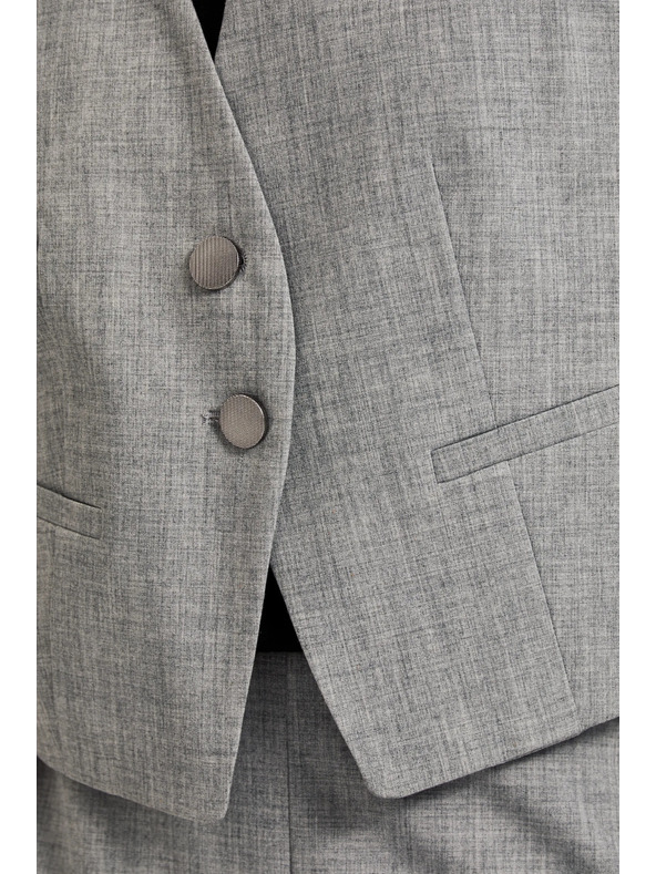 Moodo Elegantná vesta šedá Moodo