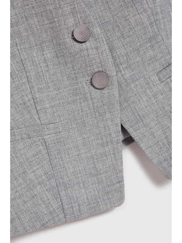 Moodo Elegantná vesta šedá Moodo