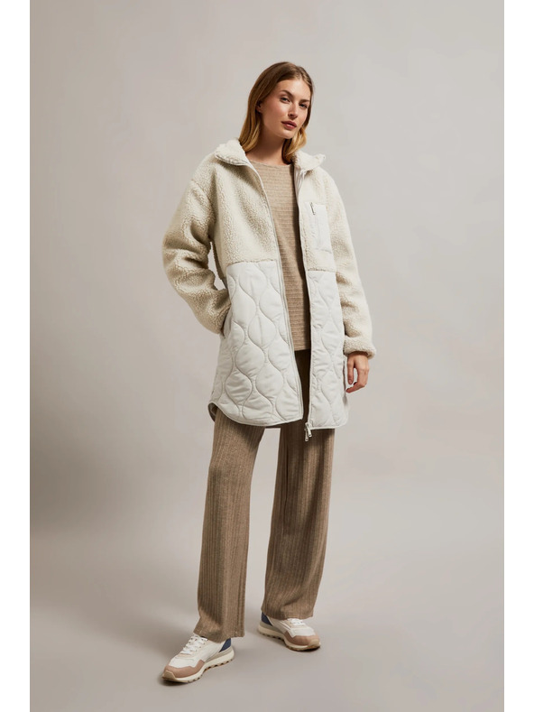 Moodo Béžová bunda teddy Moodo