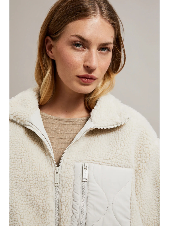 Moodo Béžová bunda teddy Moodo