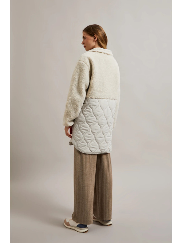 Moodo Béžová bunda teddy Moodo