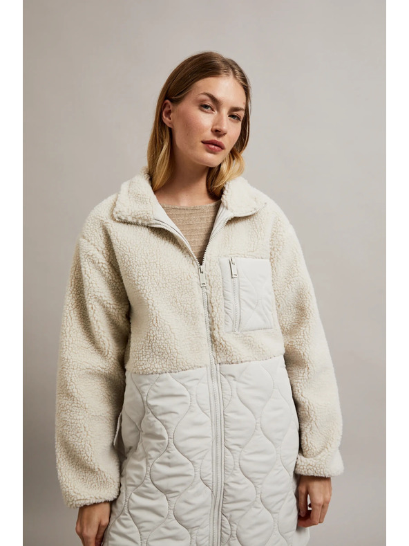 Moodo Béžová bunda teddy Moodo