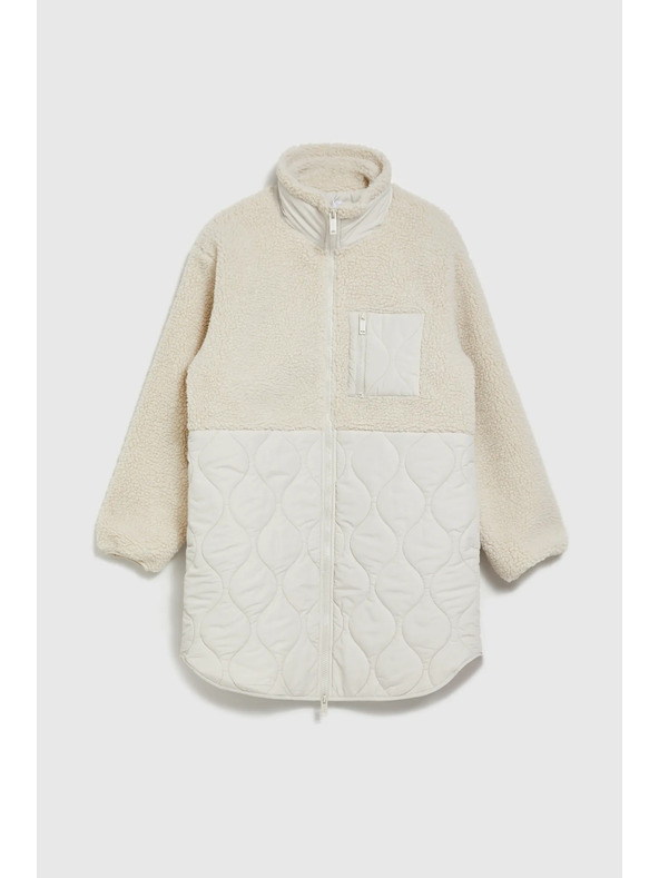 Moodo Béžová bunda teddy Moodo