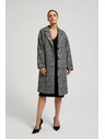 Moodo Kabát oversize kocka čierny Moodo