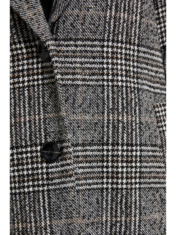 Moodo Kabát oversize kocka čierny Moodo