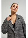 Moodo Kabát oversize kocka čierny Moodo