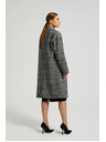 Moodo Kabát oversize kocka čierny Moodo
