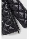 Moodo Krátka prešívaná bunda s kapucňou čierna Moodo