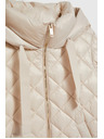 Moodo Krátka prešívaná bunda s kapucňou béžová Moodo