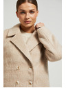 Moodo Dvojradový kabát s golierom béžový Moodo