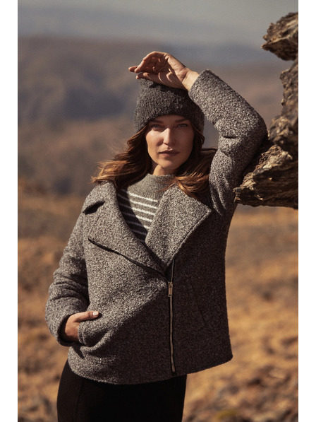 Moodo Bunda na zips sivá Moodo