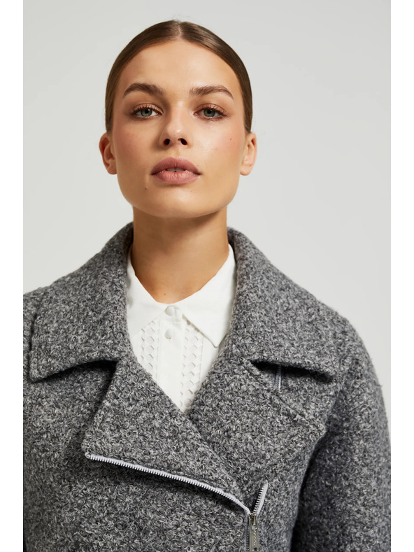 Moodo Bunda na zips sivá Moodo