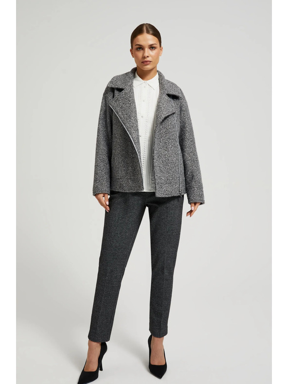 Moodo Bunda na zips sivá Moodo