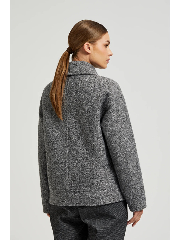 Moodo Bunda na zips sivá Moodo