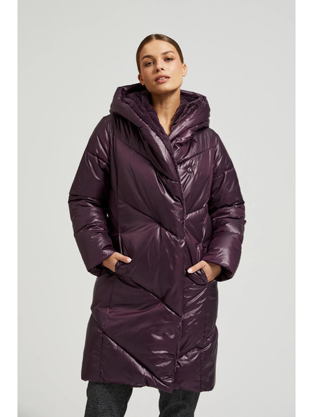 Moodo Bunda s prešívaním fialová Moodo