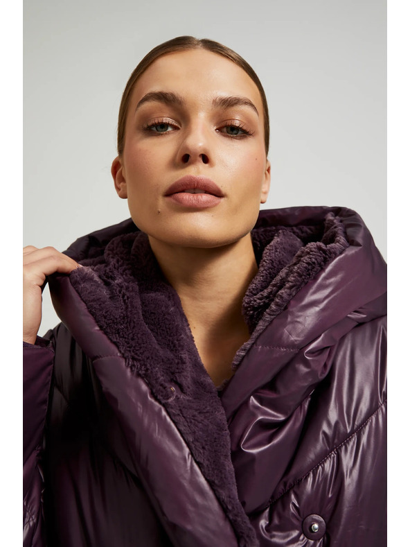 Moodo Bunda s prešívaním fialová Moodo
