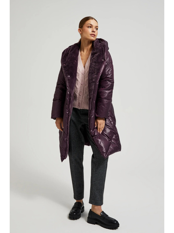 Moodo Bunda s prešívaním fialová Moodo